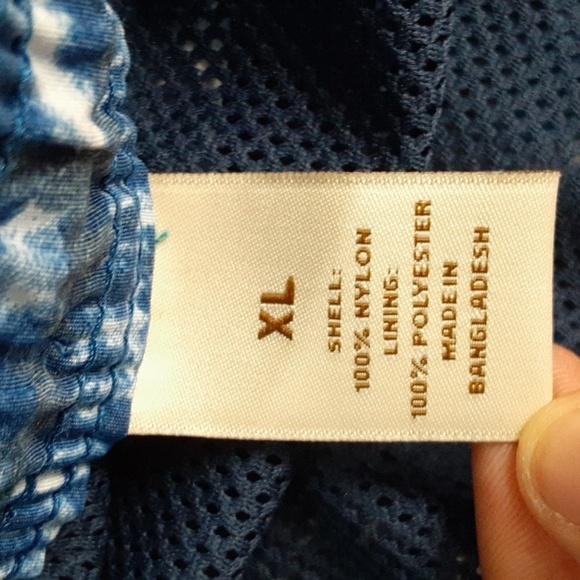 Caribbean Swimwear Men's Blue Print Swimming Trunk Shorts - Picture 8 of 9